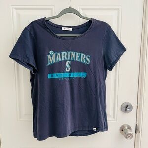 brand 47 seattle mariners baseball tshirt dark blue women's